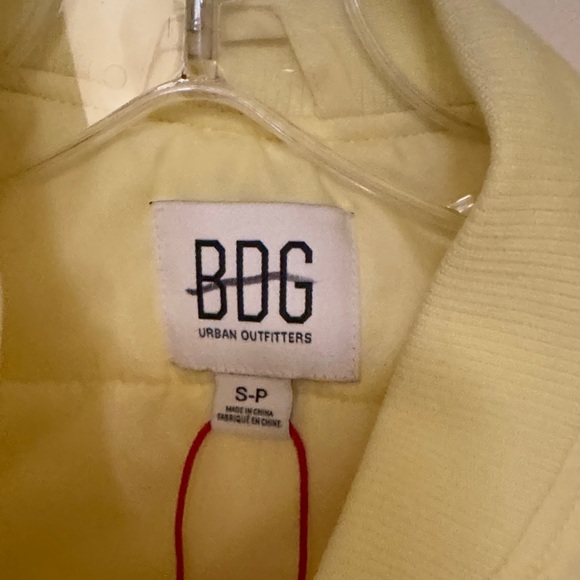 BDG Light Yellow Bomber Jacket - Picture 4 of 5
